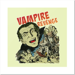 Comic Horror for halloween Vampire Revenge Posters and Art